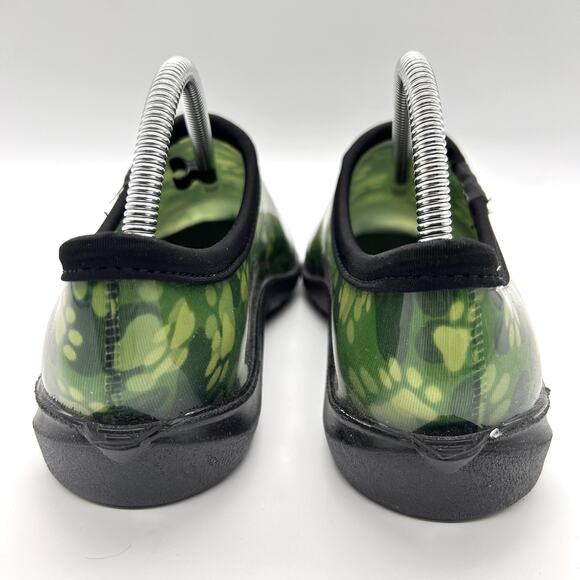 Sloggers Shoes Womens Size 10 Green Black Waterproof Garden Clogs Made in USA - Picture 6 of 10